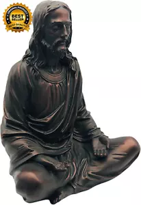 Jesus Statue 10" Light Antique Bronze - Meditation Statue Decor - Jesus Figurine - Picture 1 of 9