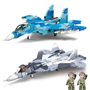 New Flanker Jet Fighter Su-57 Building Blocks Set Military Moc Brick Model Toys - Picture 1 of 17