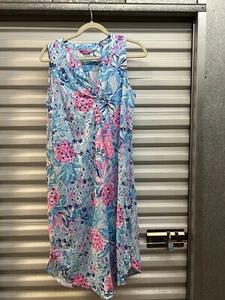 NWOT Lilly Pulitzer Naila Midi Dress Blue Floral Medium - Picture 1 of 8