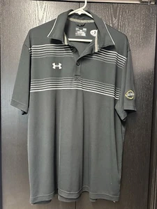 Under Armour Golf Polo - Mikes Hard Lemonade - Black w/ stripes - Size L - Picture 1 of 13