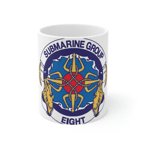 Submarine Group Eight (U.S. Navy) White Coffee Cup 11oz