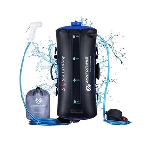 Camping Shower Bag, 5 Gal/20L TPU Material Portable Shower Bag with Foot Pump... - Picture 1 of 7