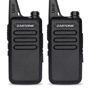 2 Stück Zastone ZT-X6 UHF 400-470 MHz 16 Kanäle Walkie Talkie Mini tragbares Radio - Bild 1 von 7