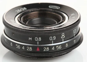 INDUSTAR 69 28mm f/2.8 Vintage LEICA M Mount m39 Pancake Macro Lens Canon Sony  - Picture 1 of 10