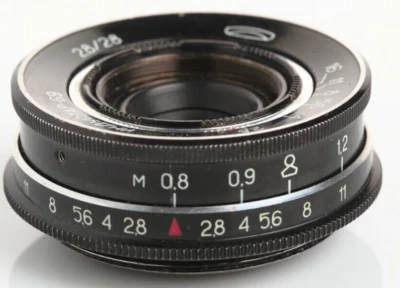 INDUSTAR 69 28mm f/2.8 Vintage LEICA M Mount m39 Pancake Macro Lens Canon Sony  - Image 1 of 4