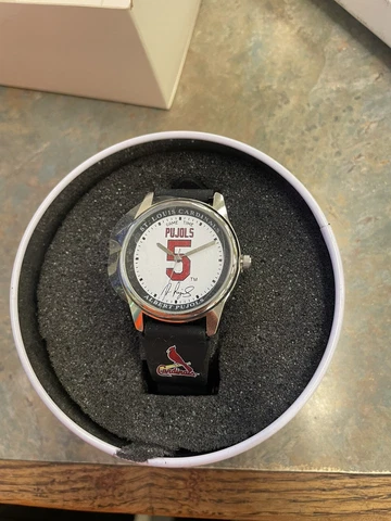 2004 Albert Pujols Game Time Watch St. Louis Cardinals With Tin Container NEW Cover
