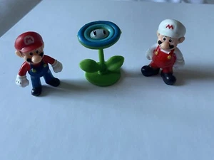 Super Mario Fire Flower Fire Mario Figure Toys Doll Action Cake Topper 3-6cm - Picture 1 of 1
