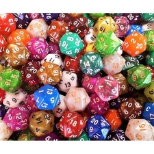Set 25 pz. dadi D20 Assortiti - Accessorio per giochi da tavolo Playbazar.it