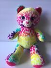 Build A Bear Rainbow Cheetah Plush Leopard Lisa Frank Inspired  17” Stuffed Toy