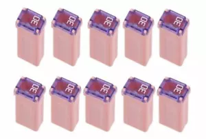 10 Pack - 30Amp Micro Cartridge Fuses Slow Blow MICRO Female MCASE FMM MAXI Fuse - Bild 1 von 4