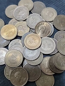 Old Taiwan Coin - 1 YUAN - One Coin-Mixed Dates-Excellent Coins - Free Shipping - Picture 1 of 4