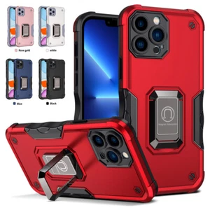 Für iPhone 14 Pro Plus Pro Max Stoßfeste Hülle Magnet Ständer Ring Halter - Bild 1 von 29