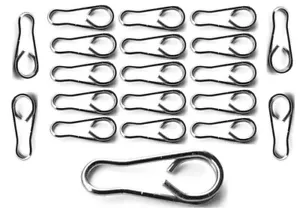 20 Quick Links Kwik Haarwechsel Rigs Angeln Tackle Gewichte schwenkbar Links - Bild 1 von 3