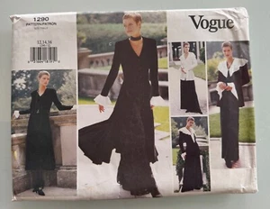SALE: VOGUE Samt-Mantel lose Jacke weite Hose Schnittmuster V1290 12-16/38 40 42 - Bild 1 von 2