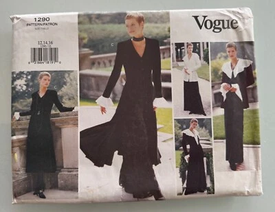 SALE: VOGUE Samt-Mantel lose Jacke weite Hose Schnittmuster V1290 12-16/38 40 42 - Bild 1 von 2