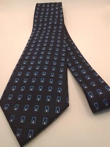 MEN'S FUSION 100% SILK BLUE NECK TIE. NEW! - Picture 1 of 3