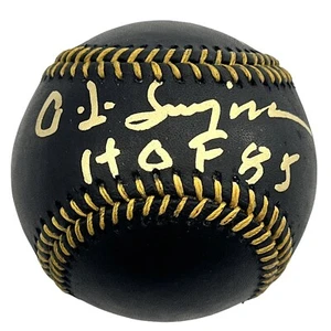 O.J. Simpson USC Bills Heisman Signed Autographed Black Baseball JSA COA - Picture 1 of 2