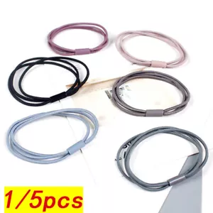 1/5PCS 3 Layer Ponytail Holder Hair Ties Scrunchies High Elasticity Rubber Bands - Foto 1 di 13