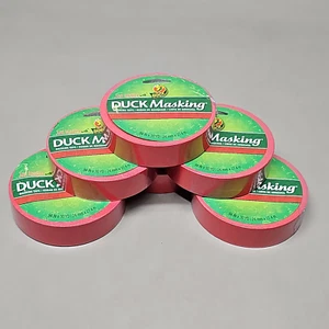 SHURTAPE DUCK Pack of 6 Duck Masking Tape .94" x 30 YD Red (New) - Picture 1 of 5