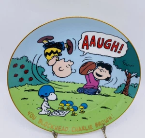 Danbury Mint Peanuts Snoopy Collectors Plate You Blockhead Charlie Brown - Picture 1 of 5