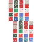 Set of 2 Cotton Christmas Cloth Patchwork Fabric Crafting Project Felt