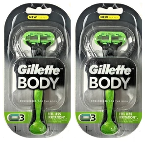 Gillette Body Razor Handle - Holds Body, Venus, & Mach3 Blades (2 Pack) - Picture 1 of 1