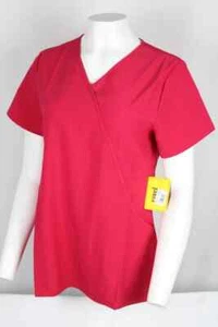 Tag Scrubs Women's Scrub Top Kate Short Sleeve Revel Collection Fuchsia - Picture 1 of 5