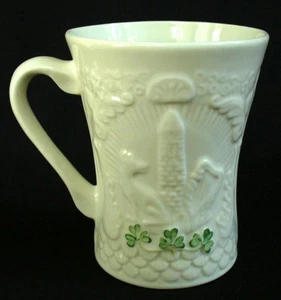 Vint~Ireland~BELLEEK~2007~Edition Piece~TRADEMARK BEVERAGE MUG~Embossed~SIGNED - Picture 1 of 17