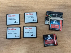 Flash Cards Lot CompactFlash CF x6 4GB 8GB INDUSTRIAL SDCard x4 16GB RETRO DOS - Picture 1 of 2