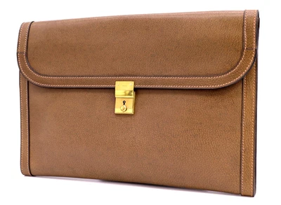 Gucci Bolso sin asas de negocios Documento sin asas Clásico Cuero Hombres Marrón Auténtico Foto 1 de 4