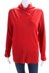 Sudadera tejida Etcetera para mujer manga larga cuello en V roja talla extra grande - Imagen 1 de 6