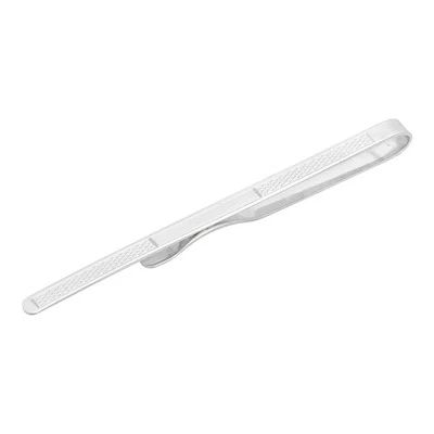 Real 925 Sterling Silver Engravable Engine Turned Tie Slide - Image 1 of 2