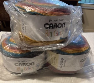 LOT Of 3 New Caron Big Cakes Toffee Brickle Yarn 10.5 oz Each Yarnspirations - Picture 1 of 3