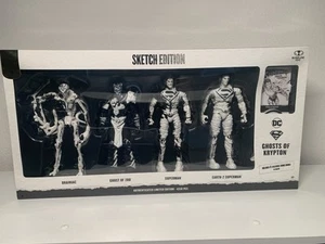McFarlane DC Multiverse GHOSTS OF KRYPTON SKETCH 7" Edition 4 Figure Pack SEALED - Picture 1 of 4