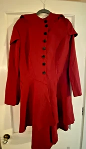 Rote Gothic Korsett hinten, vorne Knopf Kapuze Jacke Gr. 2XL Whimsigoth Steampunk - Bild 1 von 8