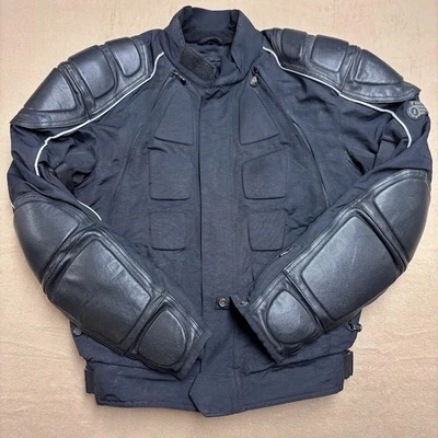 Jaqueta de motocicleta First Gear tamanho Mach 2 tamanho L almofadas de couro - Imagem 1 de 4