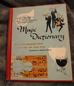 Musikwörterbuch von Davis, Marilyn Kornreich - 1956 VINTAGE BUCH MCM - Bild 1 von 9