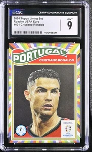 2024 Living Set #001 Cristiano Ronaldo Road to UEFA Euro CGC 9 - Picture 1 of 2
