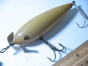South Bend Surf Oreno old wood fishing lure glass eyes faded LUM - Picture 1 of 5