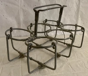 Vintage Industrie Drahtregal Caddy Träger Kerze Handwerk Laden Display - Bild 1 von 10
