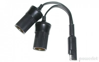 NEW Powerlet SAE Y-Cable To Dual Cigarette Socket PAC-030 - Image 1 of 3