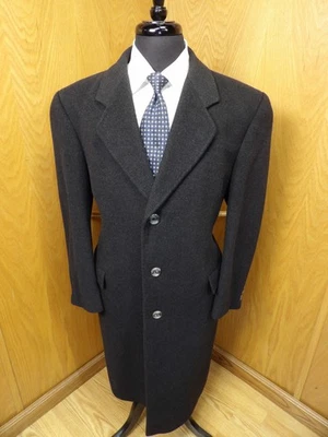 DiSilver Overcoat Top Coat Winter Coat 40S Dark Charcoal Cashmere blend   B#10 - Image 1 of 4