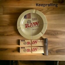 Raw Classics Ashtray With Raw KS Rolling Papers And Clipper Reusable Lighter