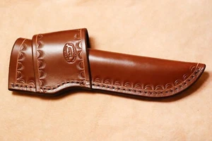 Custom Leather Crossdraw Sheath for Puma White Hunter - Picture 1 of 4