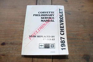 Corvette Chevrolet Prelim ST3878724210 1987 GM Shop Service Manual - Picture 1 of 6