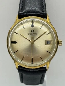 Junghans Automatic 651 Day Shock Waterprotected Wrist Watch Vintage Rare Gold Pl - Picture 1 of 20