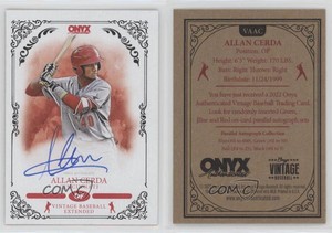 2022 Onyx Vintage Extended Auto Blue Ink /400 Allan Cerda #VAAC Auto