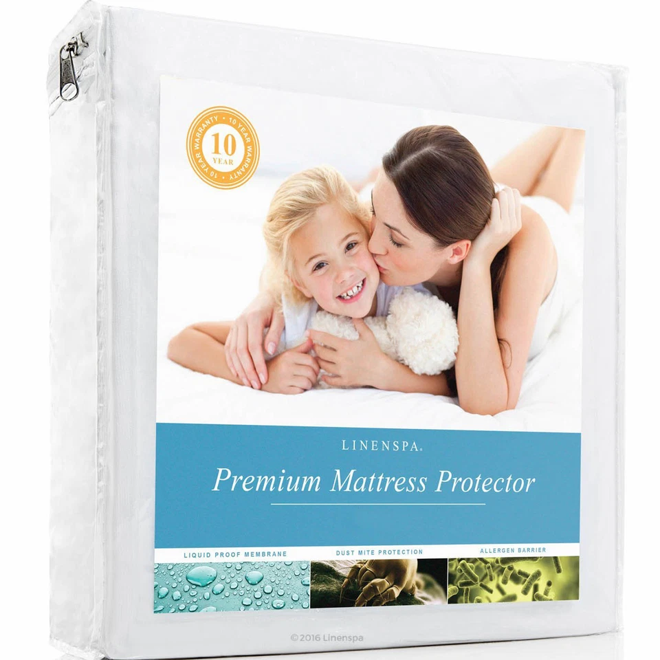 Защита для матраса с глубокими карманами водонепроницаемая подушечка для матраса гипоаллергенная защита - Изображение 1 из 4