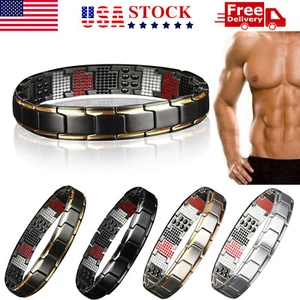 Men Women Therapeutic Energy Healing Magnetic Bracelet Therapy Arthritis Jewelry - Picture 1 of 16