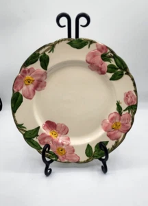Set of 10 Franciscan Desert Rose Hand Decorated Pink Roses Cream Luncheon Plate - Picture 1 of 3